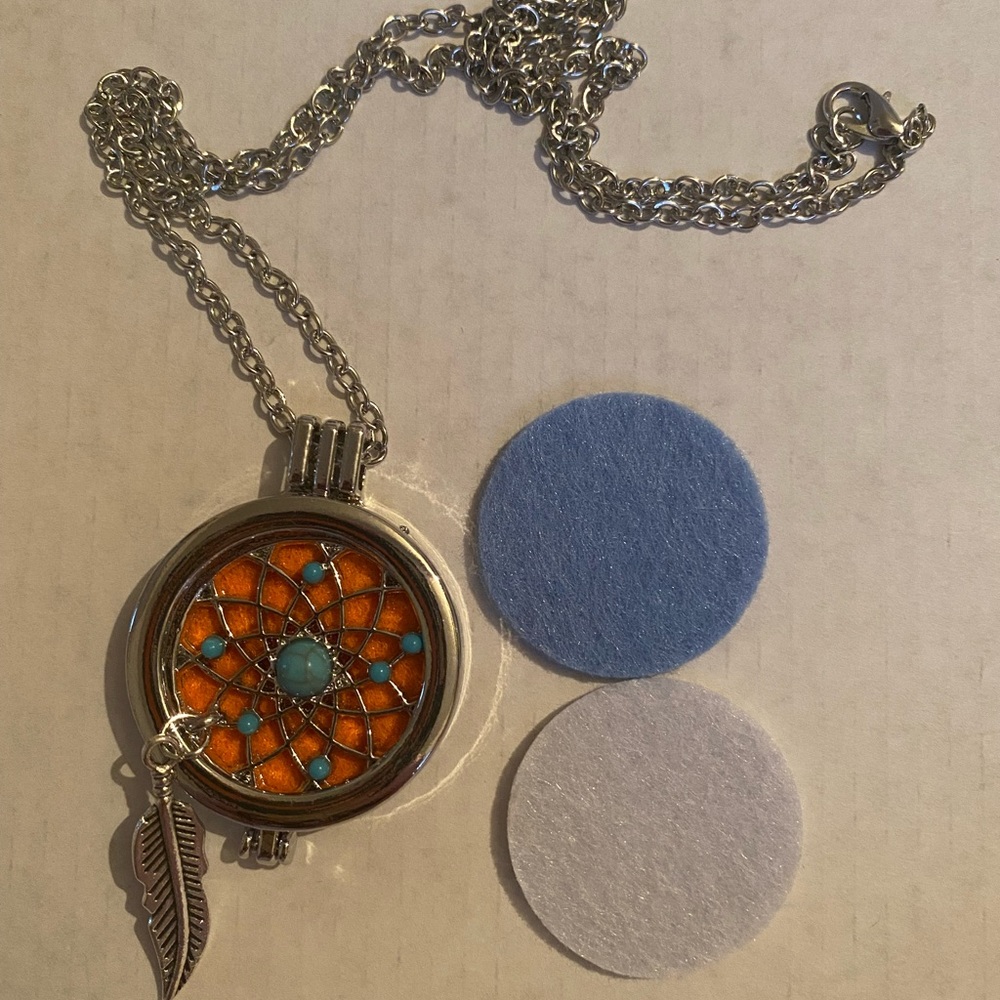 Dream Catcher Essential Oil Diffuser Necklace